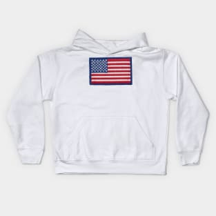 Embroidery American Flag Sticker Kids Hoodie